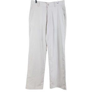 Under Armour Mens Cream Golf Pants 32x32 Lightweight Polyester Blend High Rise